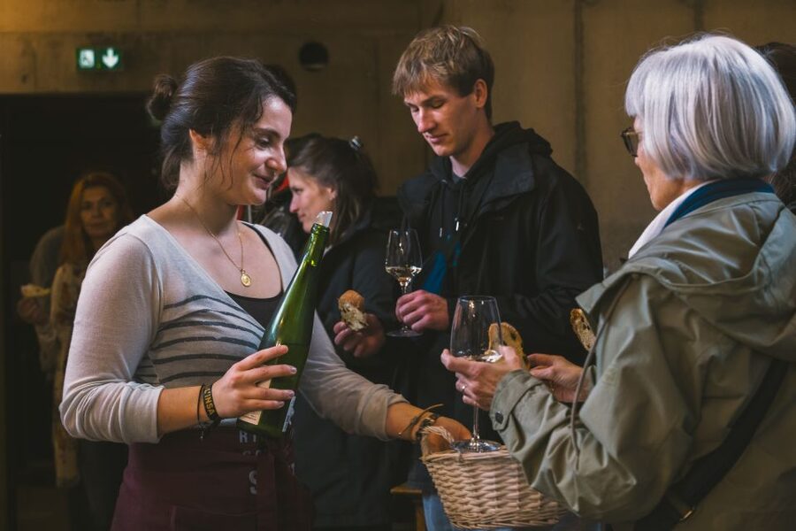 Alsatian Guided Wine Tasting and Immersive wine cellar tour - The 1850 oak barrels and the 1900 exhibition piece