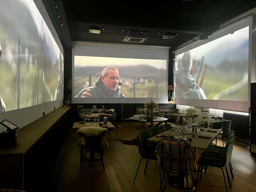 Alsatian Immersive Wine Tour, Wine Tasting & Alsatian lunch - A 180-degree film projected across old barrels