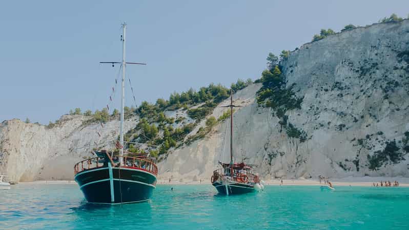 Argostoli: Full-Day Boat Trip with Lunch & Wine - White Rocks Beach gives the day a strong start