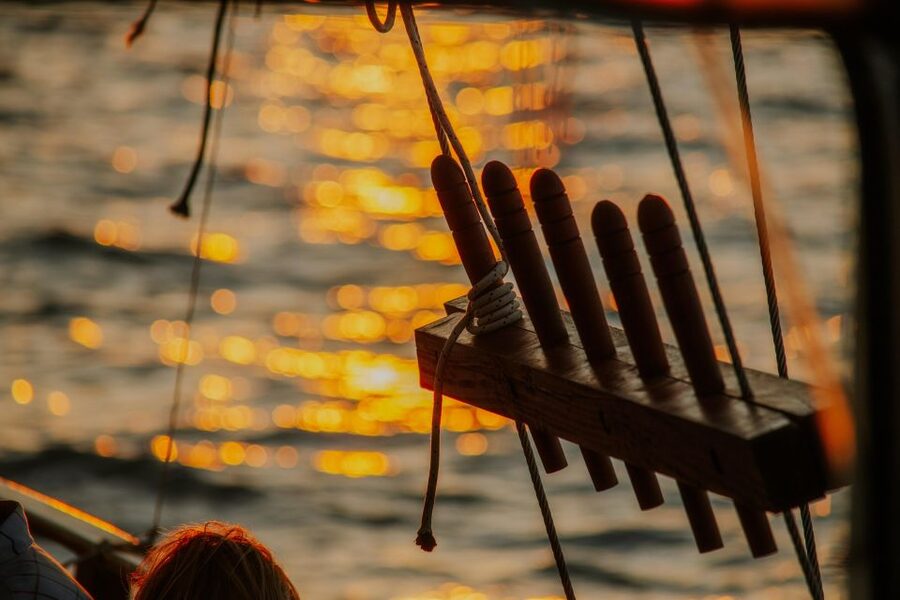 Argostoli: Sunset Cruise with Swim Stops, Dinner, and Wine - Moussaka, Greek salad, and wine at sunset