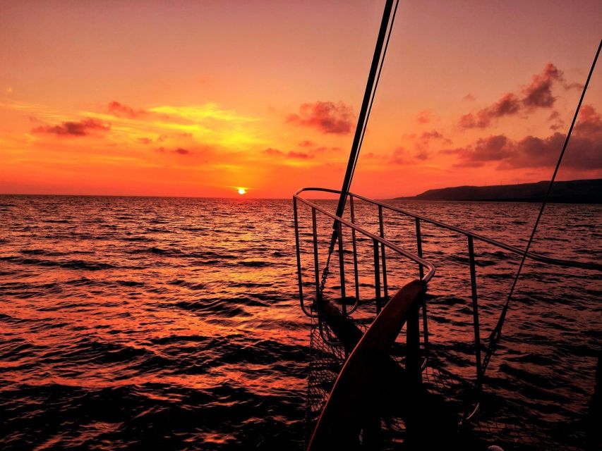 Argostoli: Sunset Cruise with Swim Stops, Dinner, and Wine - Vardiani Islands: a remote first stop