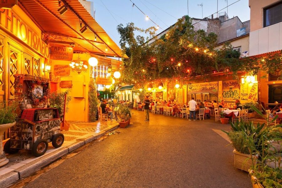 Athens: Premium Food and Wine Tasting Tour in the evening - The full Greek dinner: meze followed by a main course