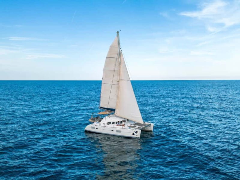 Barcelona: Catamaran Cruise w/ Sailing, Wine, & Tapa - Setting Sail From Port Vell