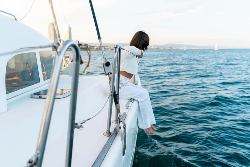Barcelona: Catamaran Cruise w/ Sailing, Wine, & Tapa - Wine, Cava, Beer, and a Traditional Tapa
