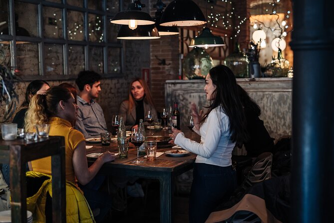 Barcelona: Guided Food Walking Tour with Tapas and Wine - Carrer dAvinyó: paella, cava, and dessert