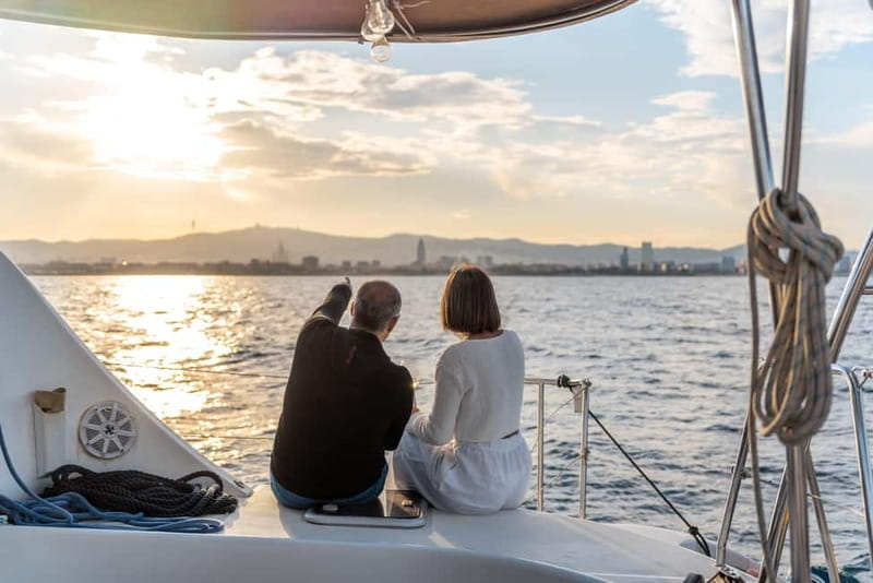 Barcelona: Sunset Catamaran Cruise with Wine and Tapa - Wine, Cava, Beer, or a Soft Drink