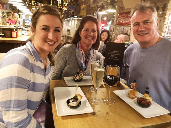 Barcelona Tapas & Wine Private Tour in Traditional Taverns - Stop three: beef, chickpeas, and Catalan red wine