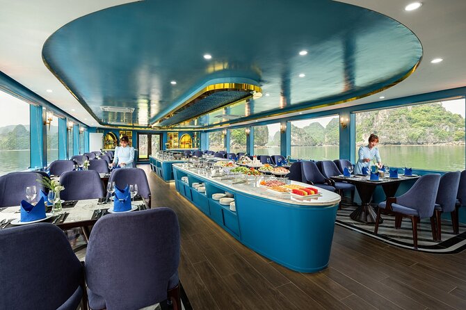 BEST SELLER - Halong 5 Star Day Cruise: Buffet, Wine & Jacuzzi - The sunset party and jacuzzi hour