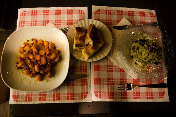 Bologna: Dinner, Wine & Tastings Walking Tour - Pasta served with wine in the middle of the walk