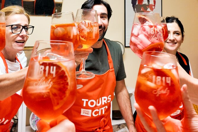 Bologna Local Pasta Cooking Class, Ragu, Spritz, Wine & Gelato - Mixing a Casoni spritz, not just an Aperol copy