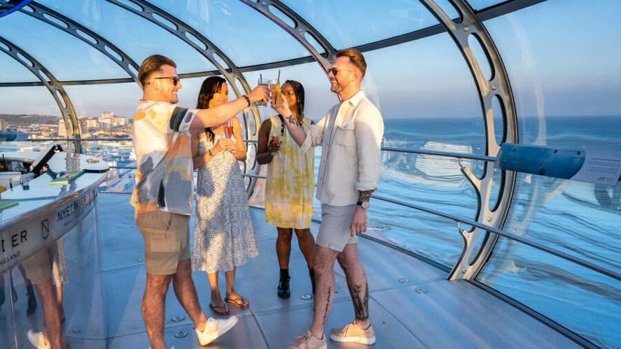 Brighton: i360 Entry & Champagne (Soft Drink for Under 18s) - Rising 138 meters above Brighton