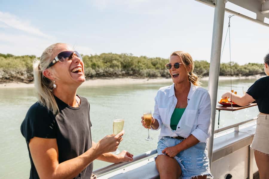 BROOME: SCENIC & PREHISTORIC CRUISE- Wine & Gourmet Platters - Dampier Creek with sparkling wine and gourmet platters