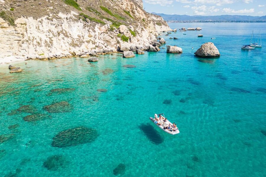 Cagliari: Zodiac Boat Tour, 3-4 SwimStops, Wine & Snorkeling - The final swim near the Devil’s Saddle