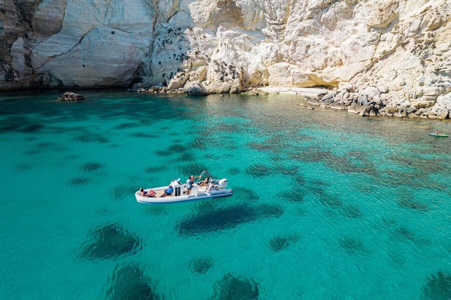 Cagliari: Zodiac Boat Tour, 3-4 SwimStops, Wine & Snorkeling - Seeing Sella del Diavolo from the water