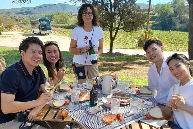 Cava tour to 3 family wineries with hotel pick-up - Giro del Gorner: old cellar, vineyard views, and Catalan lunch