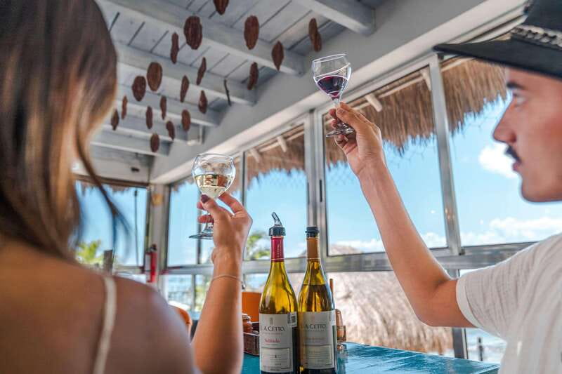 Cozumel: Seaside Chocolate Workshop and Wine Tasting - Finishing on the seaside terrace