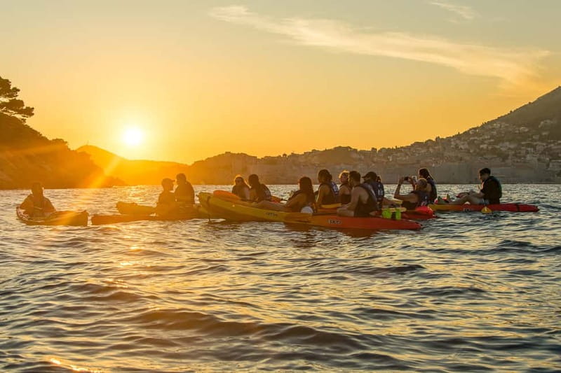 Dubrovnik: Guided Sunset Sea Kayaking Tour with Wine - Around Lokrum as the light changes