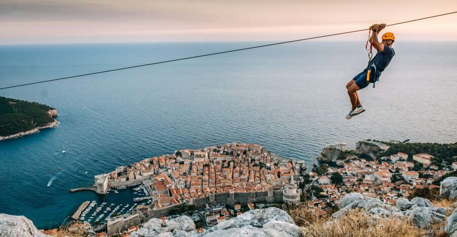 Dubrovnik: Sunset Zip Line Experience Followed by Wine - The second line adds speed and repeat value