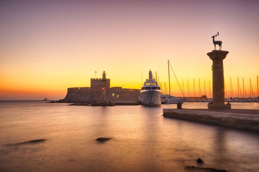 Faliraki: Evening RIB Cruise with Champagne and Sunset Views - Leaving Faliraki as the afternoon fades