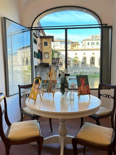 Florence: Paint&Wine with the view of Ponte Vecchio - Key points at a glance