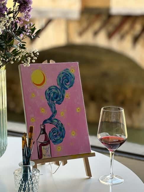 Florence: Paint&Wine with the view of Ponte Vecchio - Arriving beside Ponte Vecchio