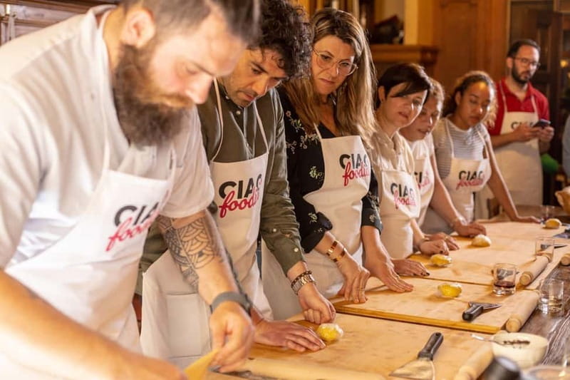 Florence: Pasta & Tiramisu Class with Unlimited Wine - Shaping ricotta ravioli