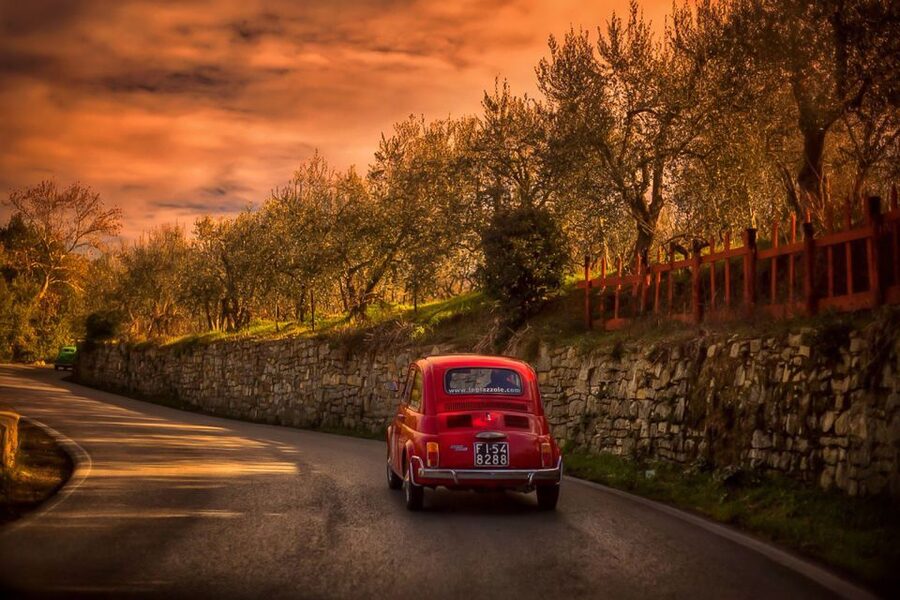 Florence Wine Tasting and Tuscan Lunch in a Vintage Fiat 500 - Leaving Florence for the Tuscan hills