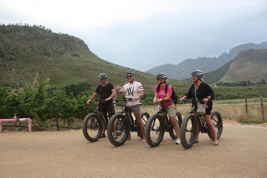 Franschhoek: E-Bike Guided Winery Tour - Riding between two very different stops