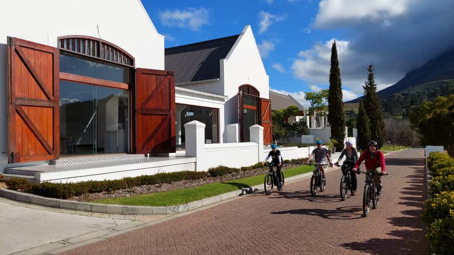 Franschhoek: E-bike Tour with Wine Tasting and Lunch - Mountain-bike tracks with options for different riders