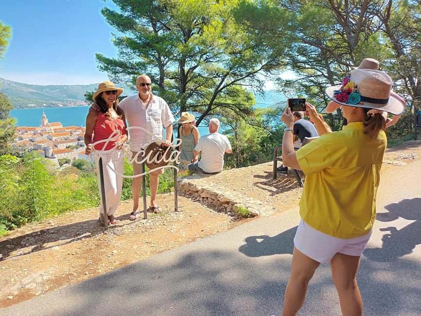 From Korcula Town: Local Wine & Sightseeing Half-Day Tour - From Korcula Town to the first viewpoint