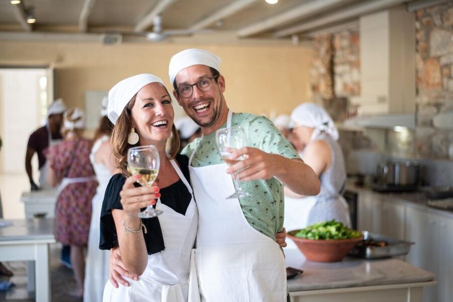 Greek Cooking Class with a Local Chef, Wine, & Meal in Drios - Family recipes with room for dietary needs