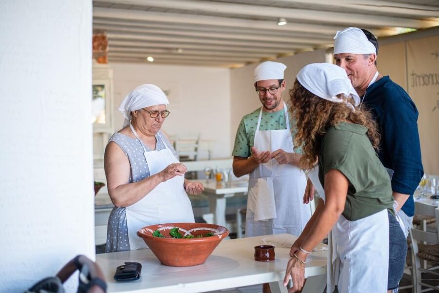 Greek Cooking Class with a Local Chef, Wine, & Meal in Drios - What the three and a half hours feel like