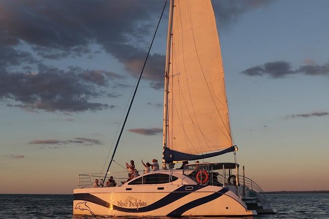 Hervey Bay Champagne Sunset Sail - Sailing toward K’gari at sunset