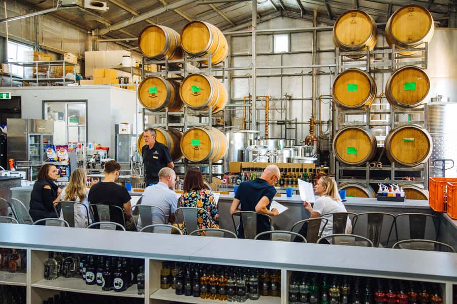 Hunter Valley: Wine, Spirits, and Cheese Tour with Lunch - Test tubes of gin, vodka, and liqueur