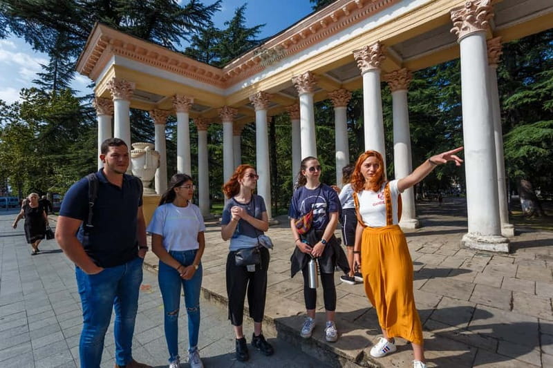 Kutaisi walking tour with A GLASS OF FINE WINE - Central Park, Ishkhnelebi, and the 9 April memorial