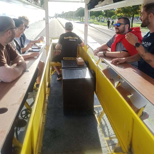Lisbon: 1-Hour Beer, Sangria or Wine Bike Sightseeing Tour - The 25 de Abril Bridge and River Views