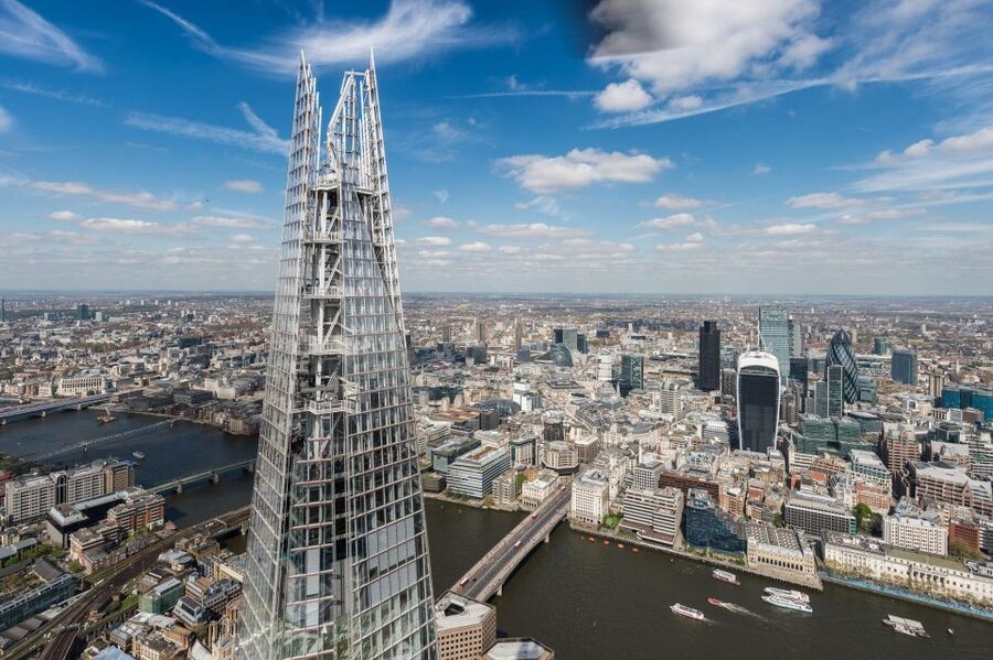 London: The Shard Entry Ticket with Champagne - Riding up to the viewing levels