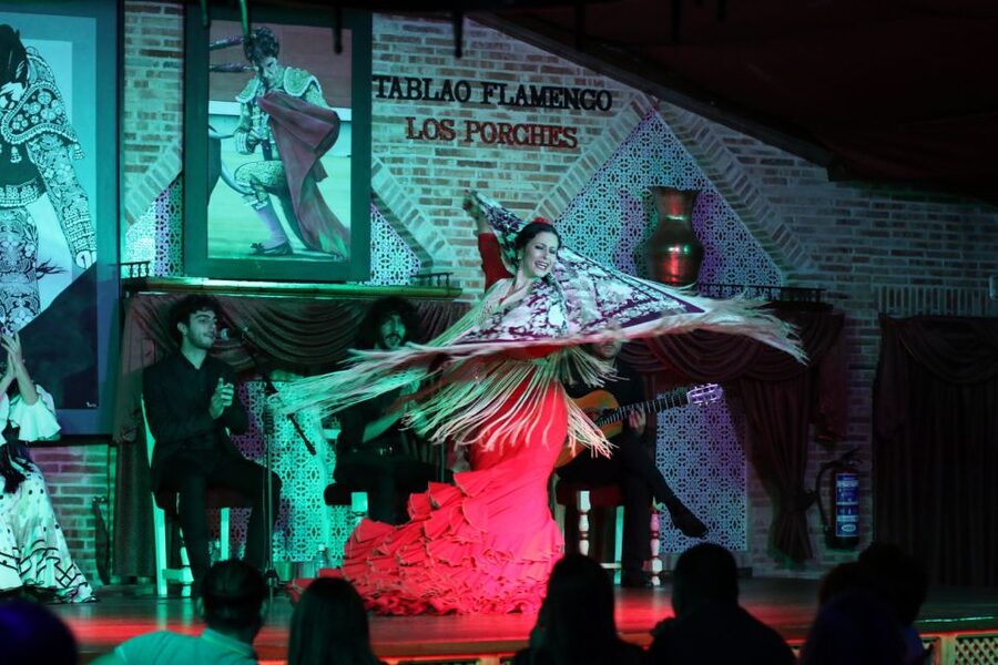 Madrid: Los Porches Flamenco Show with Tapas and Wine Ticket - What happens when you arrive at Los Porches