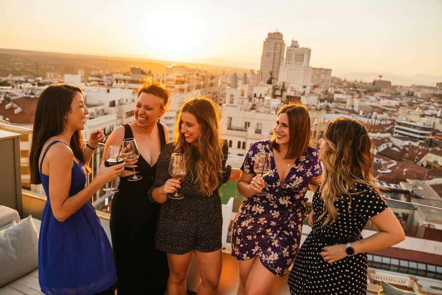 Madrid: Tapas & Wine Tour with Visit to a Rooftop - Starting at Taberna Tirso de Molina