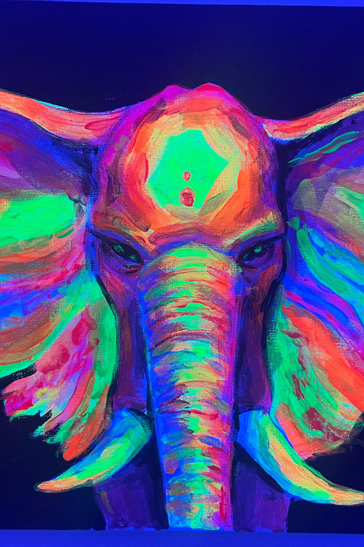 Málaga: Wine Gogh Glow Academy Paint and Sip Class - What the 2.5-hour session feels like