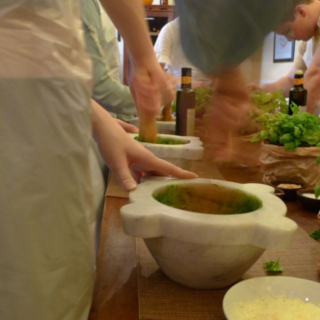 Manarola: Pesto Making Class with Tasting and Wine - What the $95 price includes