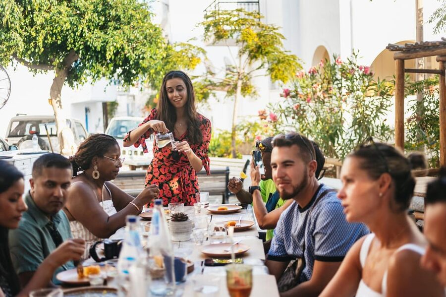 Naxos: Naxos Town Food Tour with Tastings and Wine - Six cheeses and a glass of local wine