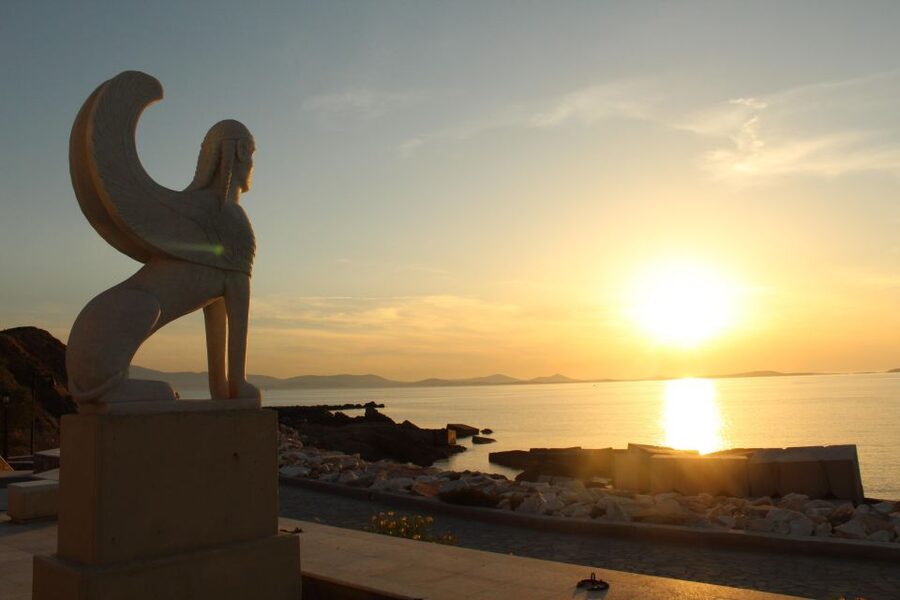 Naxos: Wine and Mythology Sunset Tour - Starting at the marble Sphinx in Naxos Town