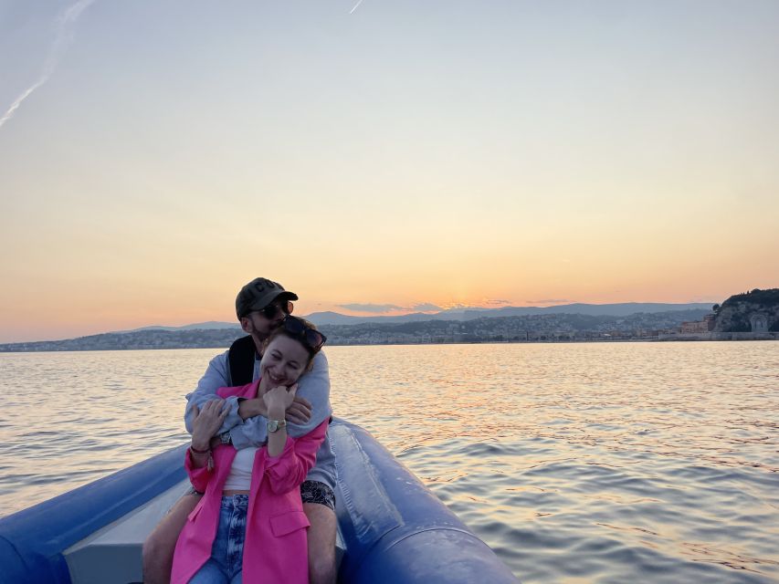 Nice: Sunset Boat Tour with Wine and Local Snacks - The ride back and sunset near Cap de Nice