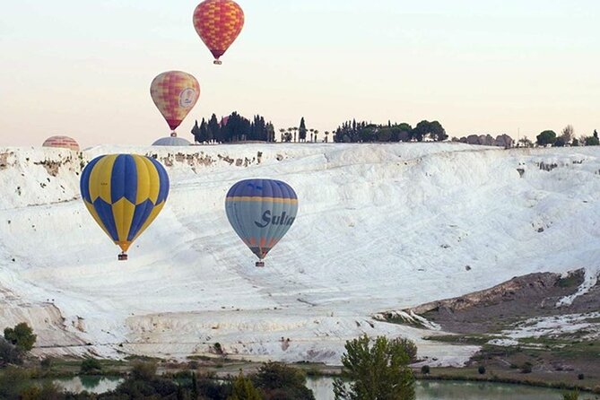 Pamukkale Hot Air Balloon w/Flight Certificates,Champagne Toast & Hotel Transfer - Why Pamukkale looks special from the air