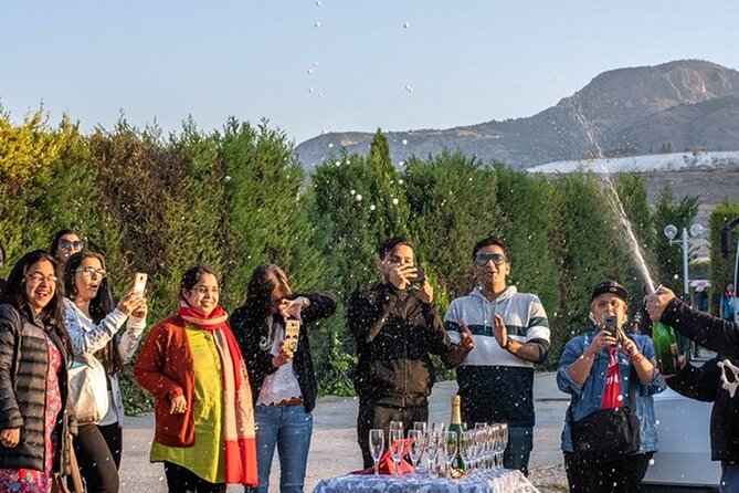 Pamukkale Hot Air Balloon w/Flight Certificates,Champagne Toast & Hotel Transfer - The basket, the pilot, and the first lift
