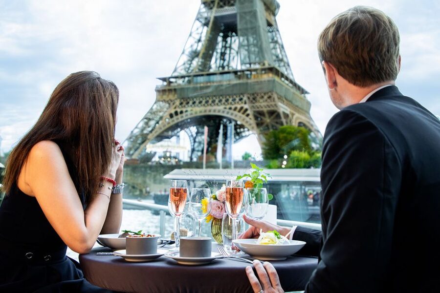Paris: 3-Course-Dinner Cruise with Wine on the Seine River - Dinner, wine, and service aboard