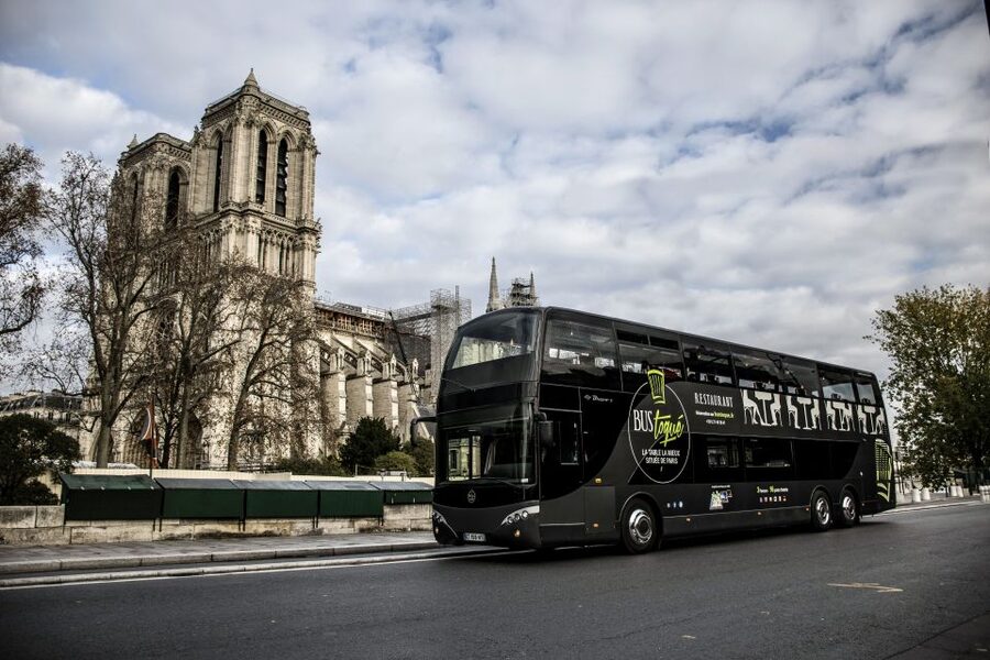 Paris: Champs Elysées Bus Toqué w/Lunch & Glass of Champagne - Starting near the Champs-Élysées or Palais Garnier