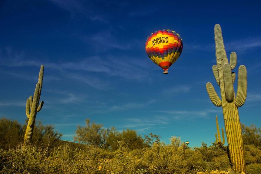Phoenix: Hot Air Balloon Flight with Champagne - The gentle lift into the Arizona sky