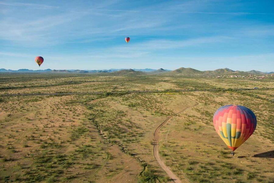 Phoenix: Hot Air Balloon Ride with Champagne and Catering - The 45 to 60 minute flight above the desert